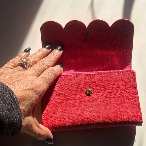 Kate Spade Red Scalloped Clutch - Picture 2 of 6